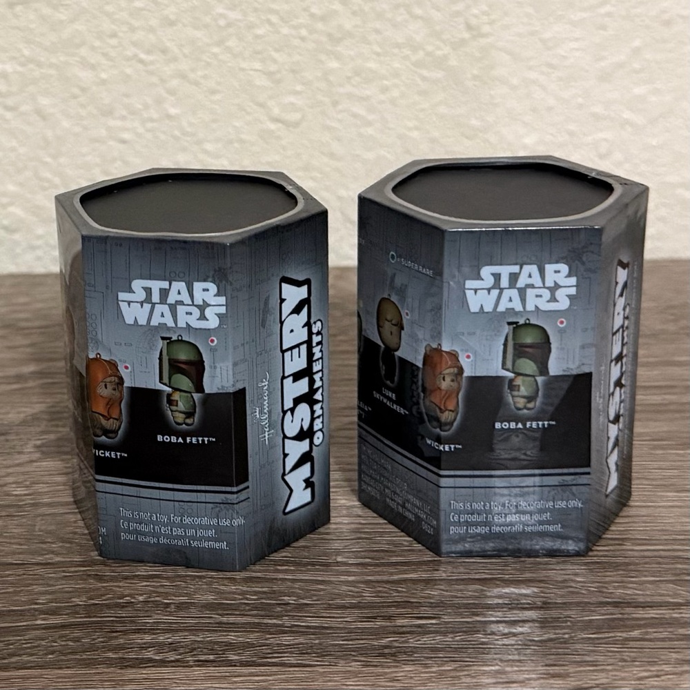 (2) Star Wars Hallmark Mini Mystery Ornaments